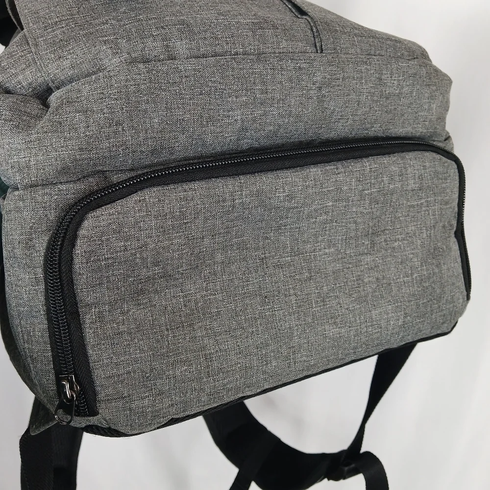 TEBEL Large Capacity Baby Diaper Bag Backpack Multi-Functional Gray